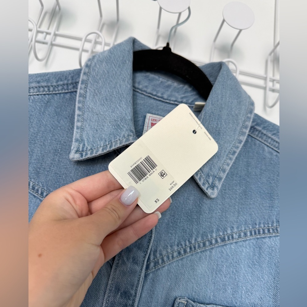 NEW Women’s LEVI'S Louisa Short Sleeve Denim Dress Size XS - Picture 3 of 5